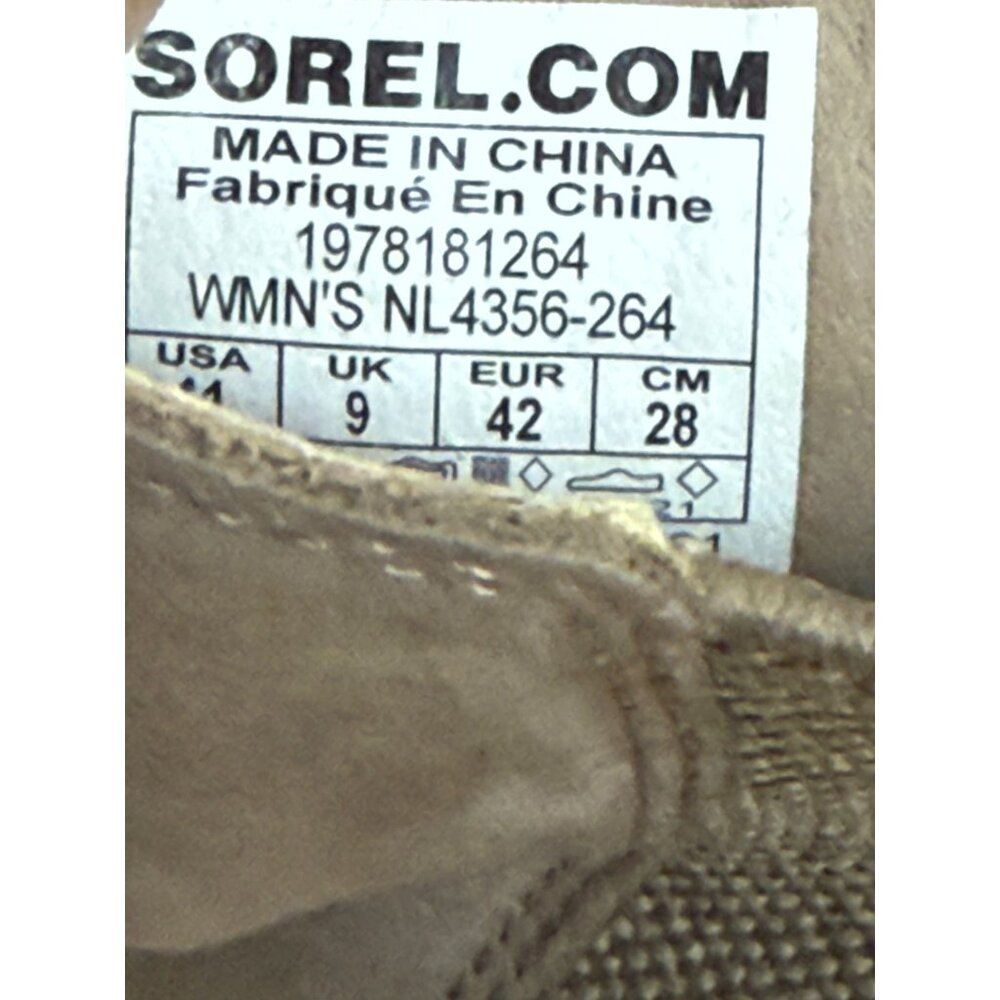 Sorel Joan Of Arctic Wedge III Women 11 Chelsea Boot TAN Waterproof Leather Shoe - Picture 6 of 10